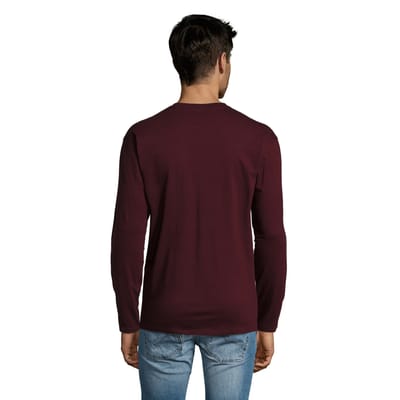 SOLS Heren Monarch T-shirt met lange mouwen (Ossenbloed)