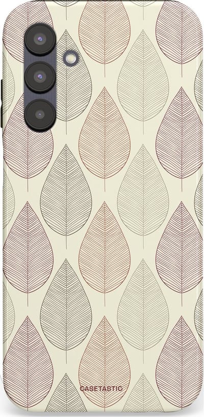 Casetastic hoesje geschikt voor Samsung Galaxy A25 - Dubbellaagse bescherming - Botanisch retro bladeren dans - Fashion Case - Crème