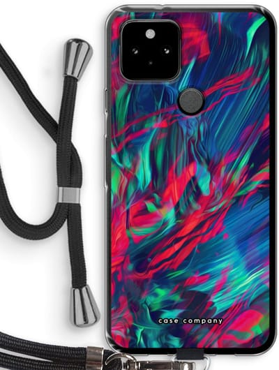 Case Company® - Hoesje met koord geschikt voor Google Pixel 5 hoesje met Koord - Pilgrims Of The Sea - Telefoonhoesje met Zwart Koord - Bescherming aan alle Kanten en Over de Schermrand