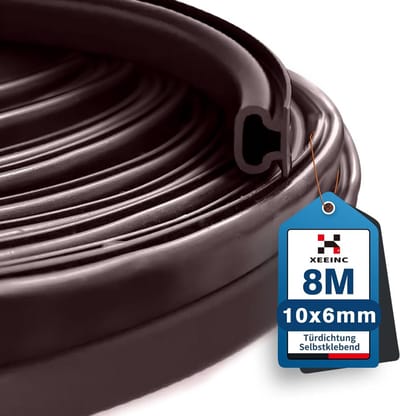 Deur Afdichtingsstrip - Tochtstrip Rubber - Tocht Buiten Houden - Zelfklevend Rubber - 5 meter - Zwart