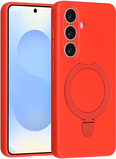 TUNIQ telefoonhoesje voor Samsung Galaxy S26 - Met ringstand en koord - Rood