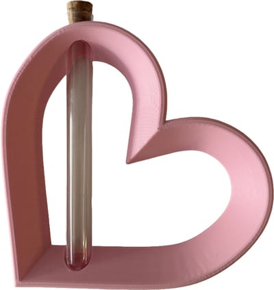 Hart met buis Licht Roze rechts - Valentijn cadeau
