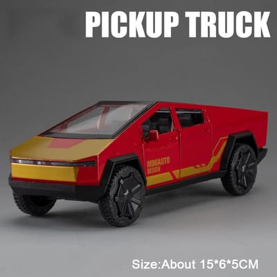 1:32 Pick-up Model Speelgoedauto Legering Carrosserie Rubberen Banden Hoge Simulatie Off-Road Voertuig Modellen Pull-Back Speelgoed Tafelblad Decoratie