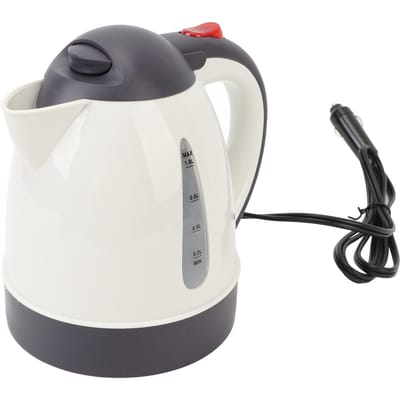 Bouilloire Électrique de Voiture Portable 1000ml Voyage Road Trip Allume-Cigare Voiture Camion Bouilloire Eau Chauffée Thé Café Auto beige