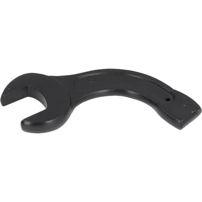 Open Tapmoersleutel Koolstofstaal Zware Uitvoering Gebogen Handvat Enkelkoppige Sleutel voor Reparatie Onderhoud 46mm 1.81in black