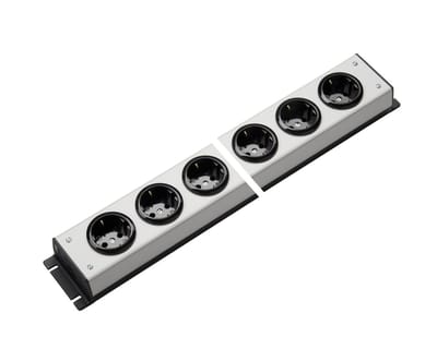 Martin Kaiser contactdoosstrip 6-voudig 90 graden met randaarde (Europese Stekkerdoos) - 1002/6l-sw [10 Stuks]