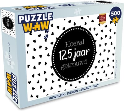 Puzzel Spreuken - Hoera! 12,5 jaar getrouwd - Quotes - Huwelijk - Legpuzzel - Puzzel 500 stukjes