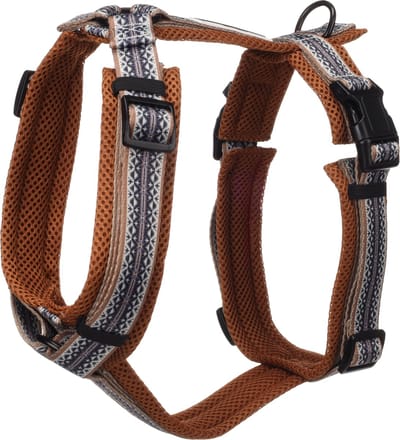 Hond Harnas Y-vorm Ubud Zwart L 46-80cm 60-86cm 25mm