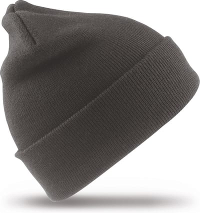 Heren/dames Beanie Wintermuts - donkergrijs - 100% acryl wol - warme mutsen - Dubbel dikke stof