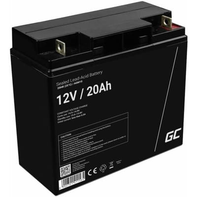 Green Cell - USV-Akku - 1 x Batterie - Sealed Lead Acid (SLA) Loodaccu 12 V 20 Ah Loodvlies (AGM) (b x h x d) 181 x 167 x 77 mm