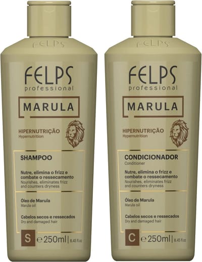 Felps Professional | Marula Shampoo & Conditioner Kit | Dry And Damaged Hair | (2x) 250 ml