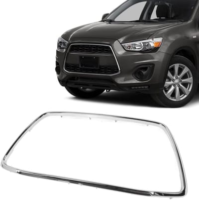 Allecto - Bumpergrille Trim - Voorbumper Grille Trim Shell - Beschermende Decoratieve Vervanging - Chroom - Geschikt voor Outlander Sport