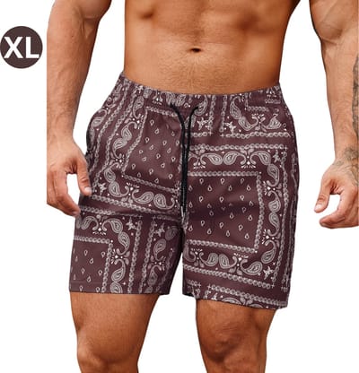 Bovista Zwembroek Heren - Zwem Broek Mannen - Badkleding - Zwemmen - Jongens - Swimming Shorts - Zomerbroek - Met Zakken - Bourgondië - Maat XL