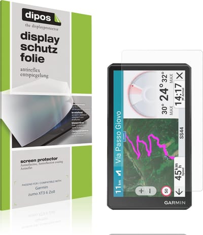 dipos – 2x Matte Beschermfolie geschikt voor Garmin zumo XT3 6 Zoll | Krasbestendige & antireflecterende Screenprotector Ultra-Thin