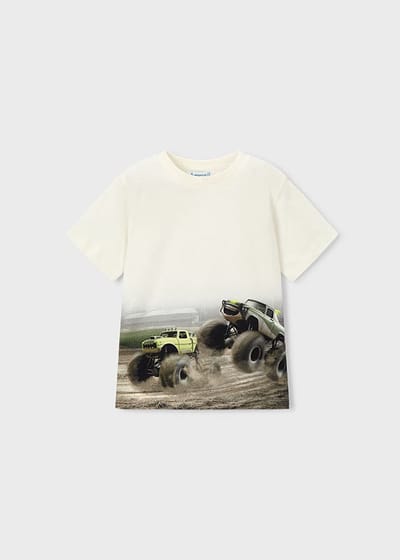 MAYORAL - Jongens t-shirt - Maat 92 - Jongens - Creme -