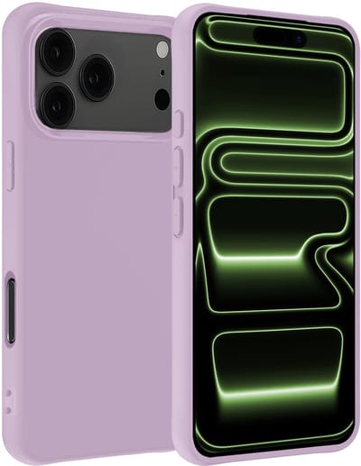Hoesje Geschikt voor iPhone 17 Pro / 18 Pro - Sterk & Shockproof - Hoes Cover - Siliconen Case - Lila