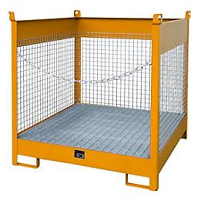 Stapelpallet voor vaten Bauer FSP-4 D, voor 4 x 200 l vaten, oranje