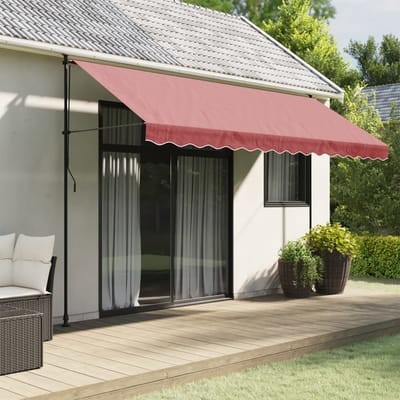 vidaXL - Vervangingsdoek - voor - luifelrok - gestreept - 400 - cm - bordeauxrood