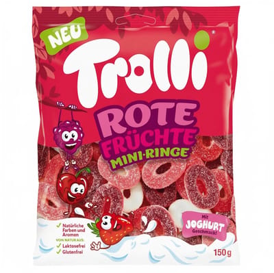 Trolli Red Fruits Mini Rings zakje (15x 200g)