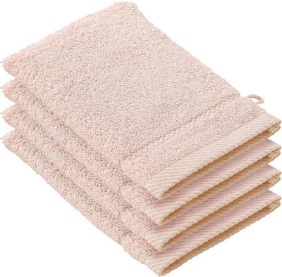 De Witte Lietaer Washandjes Stephanie Almond Blossom - 15 x 21 cm - set 4 stuks - Roze - Katoen