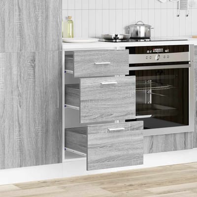 vidaXL - Onderkast - Lyon - 40x46x81,5 - cm - bewerkt - hout - grijs - sonoma - eikenkleurig