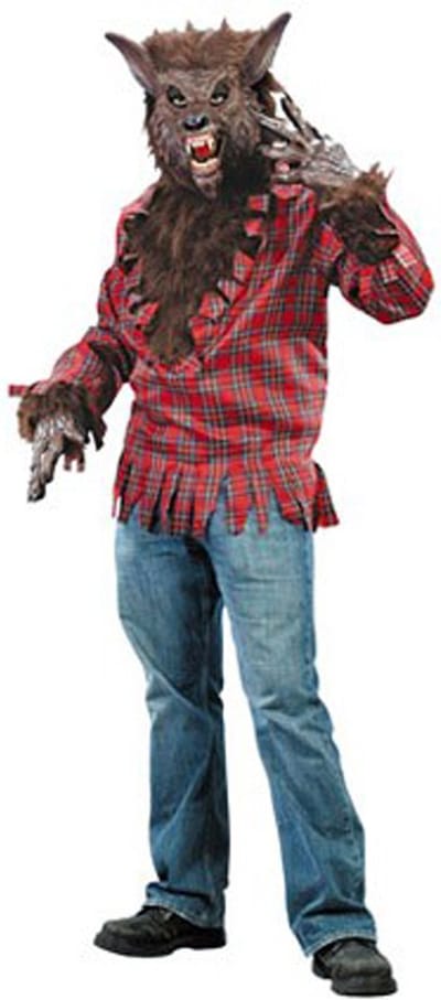 KIMU® Kostuum Weerwolf Boze Wolf Pak - Halloween Wolvenpak Met Masker - Roodkapje Dead Horror Walking Eng Festival