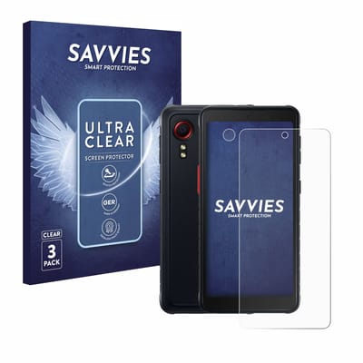 Savvies - Screenprotector voor Samsung Galaxy XCover 5 Enterprise Edition (Voor+Camera) - Folie Beschermfolie transparant 6 Stuks