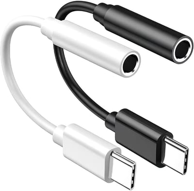Oneay USB-C naar 3,5 mm koptelefoonaansluiting adapter voor iPhone 16, 2 stuks. USB Type-C naar 3,5 mm vrouwelijke koptelefoonaansluiting adapter, AUX-audioconverter, compatibel met iPhone 16/16 Plus/16 Pro/16 Pro Max/15/15 Pro/15 Pro Max.