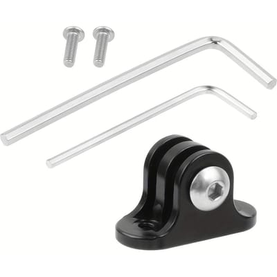 Adaptateur Support Connecteur de Montage en Métal Durable pour Appareil Photo - Base de Siège Fixe pour Ordinateur de Vélo pour Caméras d'Action, Compatible avec Support Téléphone Gopro 13 noir