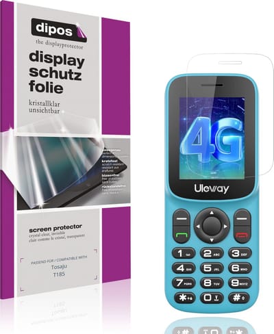 dipos – 4x Beschermfolie geschikt voor Tosaju T185 | Krasbestendige & heldere Screenprotector Ultra-Thin