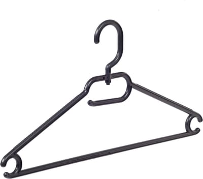 De Kledinghanger Gigant - Multihanger - Volwassenen - 8445 - 50 Stuks - Kunststof - Zwart - Blousehanger - Shirthanger - 42 cm - Kledinghanger - Kleerhanger (8445_00/50)