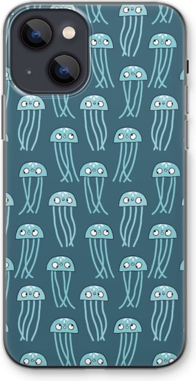 Case Company® - Hoesje geschikt voor iPhone 13 mini hoesje - Kwallie - Soft Cover Telefoonhoesje - Bescherming aan alle Kanten en Schermrand