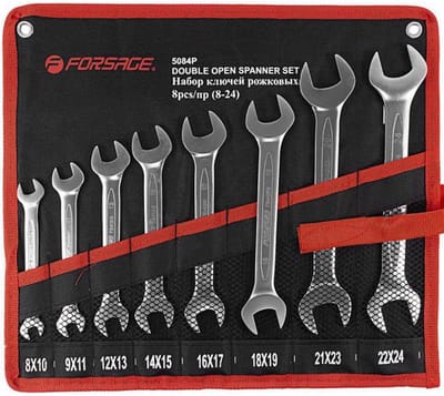 Forsage Serie - Steeksleutelset - 8-24mm - Chroom-vanadium Staal