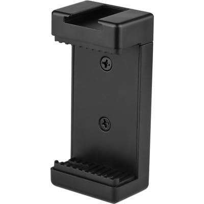 Adaptateur de montage pour trépied de téléphone, Clip de support de téléphone avec double filetage 1/4, chaussure froide pour trépied Selfie noir