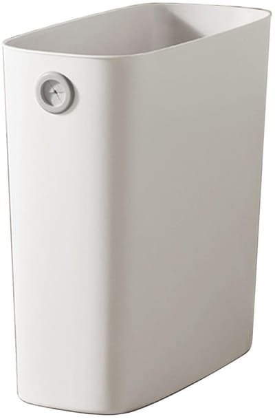 Dailygoods- Afvalbak Slim - 28 x 27 x 13 cm - PP/TPR kunststof - Ruimtebesparend - Voor badkamer/keuken - Onderhoudsvriendelijk - Prullenbak