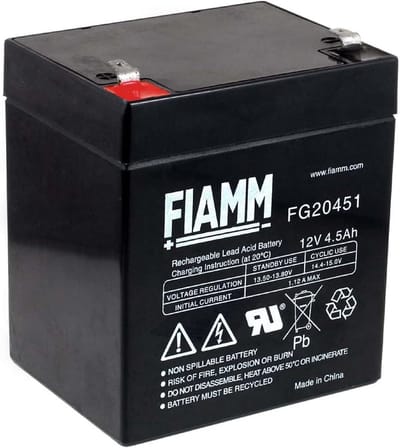 Reserveaccu - Vervangende batterij - Noodstroom - Loodzuur AGM technologie - 12 Volt - Zwart