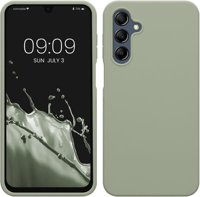 kwmobile telefoonhoesje geschikt voor Samsung Galaxy A16 5G - Hoesje met siliconen coating - Smartphone case in grijsgroen