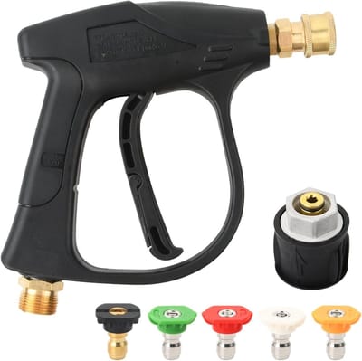 Allecto Plus - Hogedrukreiniger pistool voor auto wassen - 4000 psi - Met 5 spuitmonden