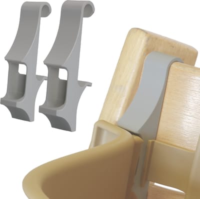 Adapter geschikt voor oud model Tripp Trapp stoel - Verbind babyset met oud model - Vóór 2003 - Eenvoudige klembevestiging zonder gereedschap - Grijs