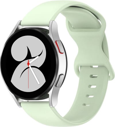 By Qubix - Geschikt voor Garmin bandje - Solid color sportband - Groen - Geschikt voor Garmin Vivoactive 6 / 5 / 3 - Smartwatch bandje 20mm