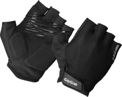 GripGrab - EXPLR Padded Korte Vinger Zomer Fietshandschoenen met Padding - Unisex - Zwart