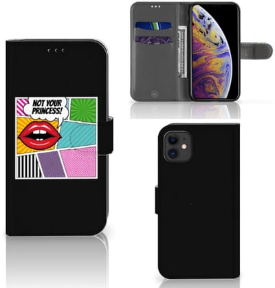Apple iPhone 11 Wallet Case met Pasjes Popart Princess