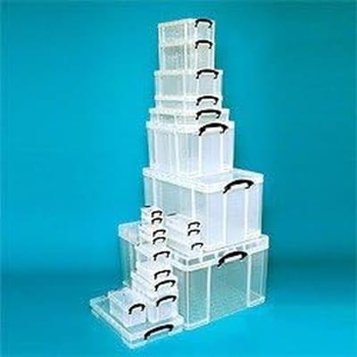 Opslagdozen Set - Opbergbakken - Huis Organiseren - Stapelbaar Ontwerp - 145 Liter Totaal - Transparant