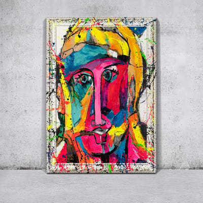 Canvas schilderij landschapsformaat handgeschilderd emoties van kleur expressief – YS-Art Gallery – Expressieve wanddecoratie voor woonkamer – Modern schilderij voor hal en kantoor