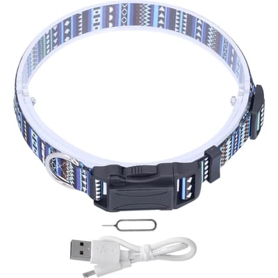Collier pour animal de compagnie réglable Anti-perte Localisateur GPS Dispositif de suivi intelligent en temps réel pour l'intérieur bleu