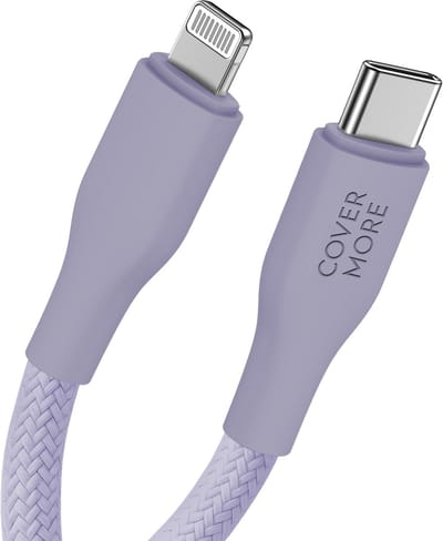 Usb C kabel geschikt voor Lightning - Oplaadkabel geschikt voor iPhone 14 13 12 11 en iPad pro air max plus - 20w - Snellader - 1m - Paars