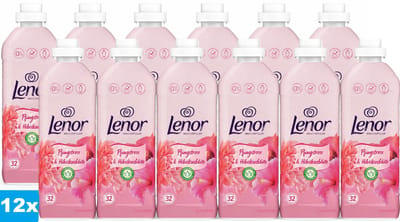 Lenor Wasverzachter Ringrose & Hibiskusblüte – 12 x 800 ml – 384 Wasbeurten – 9,6L – PEONY&HIBISCUS – Voordeelverpakking