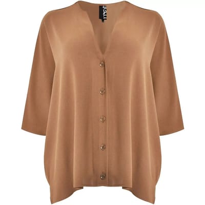 V-hals Blouse in Crêpe Dames Mat Fashion Airwashed