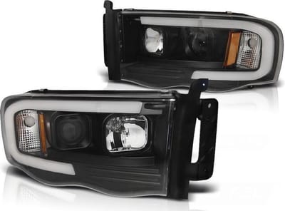 Koplampen met parkeerlicht DODGE RAM 02-06 ZWART