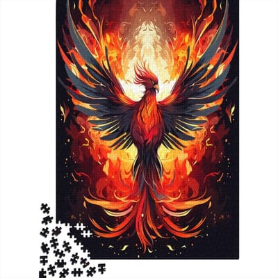 Phoenix Puzzel voor volwassenen, 1000 stukjes, verfijnde mini-puzzel voor volwassenen, artwork Jigsaw, puzzel voor familie, spel, woondecoratie, 1000 stuks, 75 x 50 cm